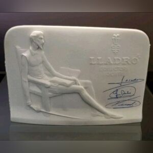 Lladro Collectors Society Bisque Porcelain Shell Plaque/Display Sign Don Quixote